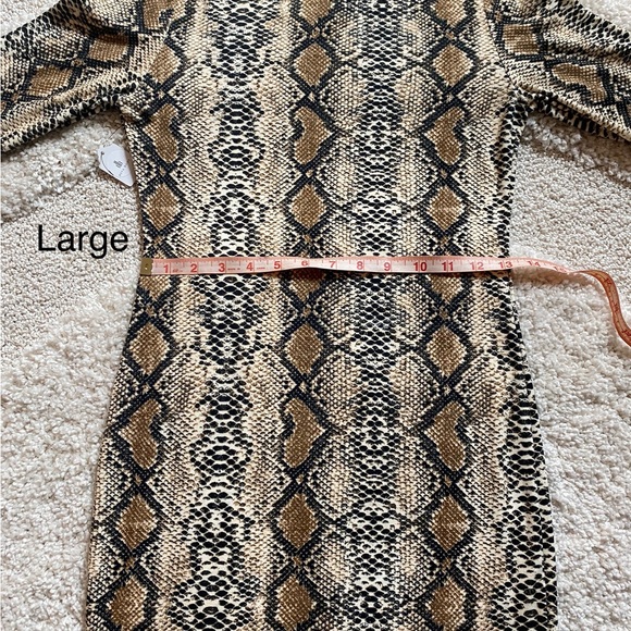 Snakeskin animal print sexy mini dress NWT small large - Picture 11 of 16
